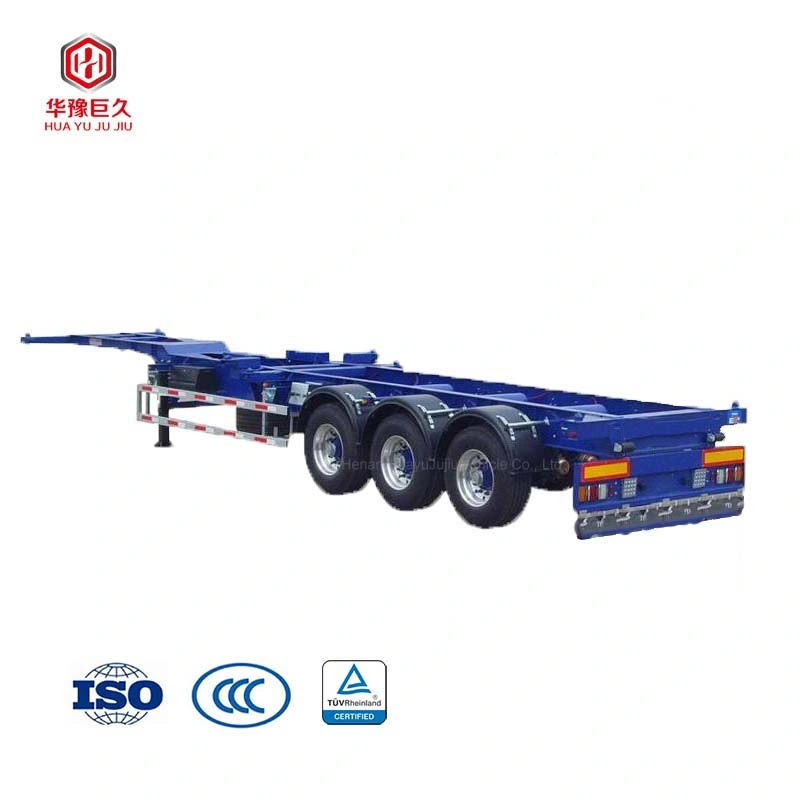2-3axle Platform Truck Semi Trailer 20FT 40FT Container Transportation for Sale