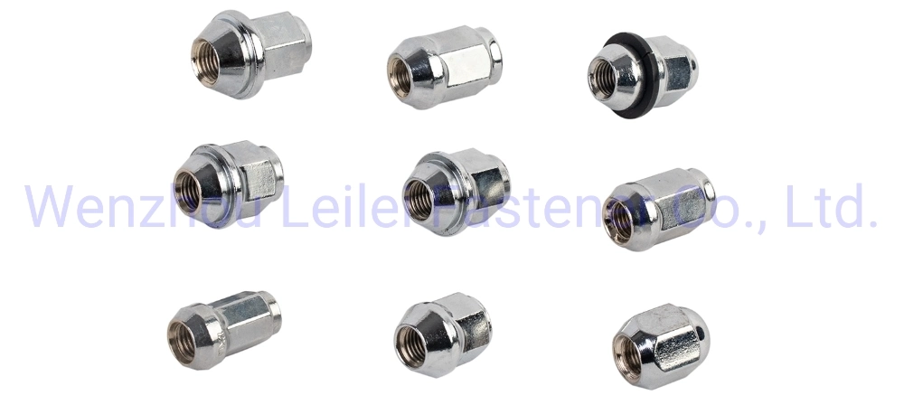 Flange Cap Locking Lug Wheel Hub motorcycle Accessorles Parts Auto Square Nylon Weld Fix Hex Nuts M6*17 Nickel Chrome Zinc