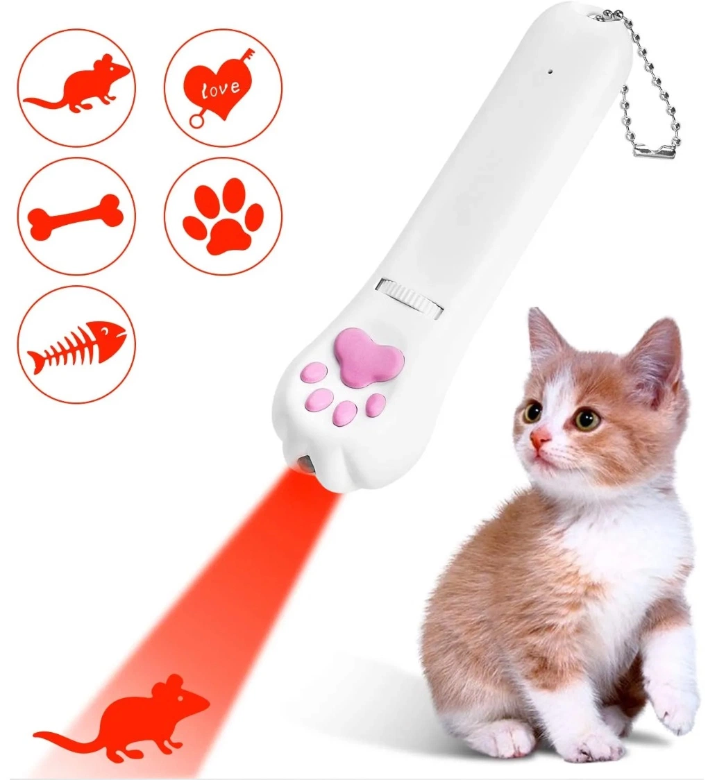 Neue Indoor Katzen Interaktives Spielzeug Rot LED Projektion Haustier Training Verbrauchsmaterialien