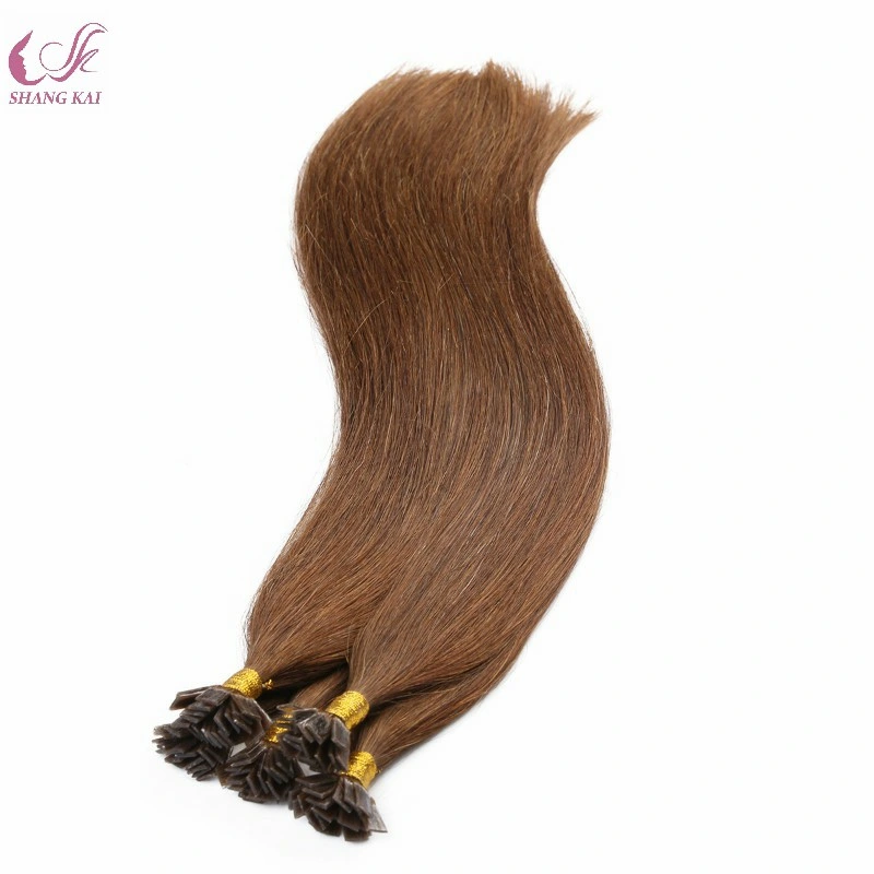 Pre la servidumbre U V I el pelo de punta plana 1g de extensión de la punta de la Stick Cold Fusion 100% virgen de la cutícula del cabello Remy queratina cabello humano.