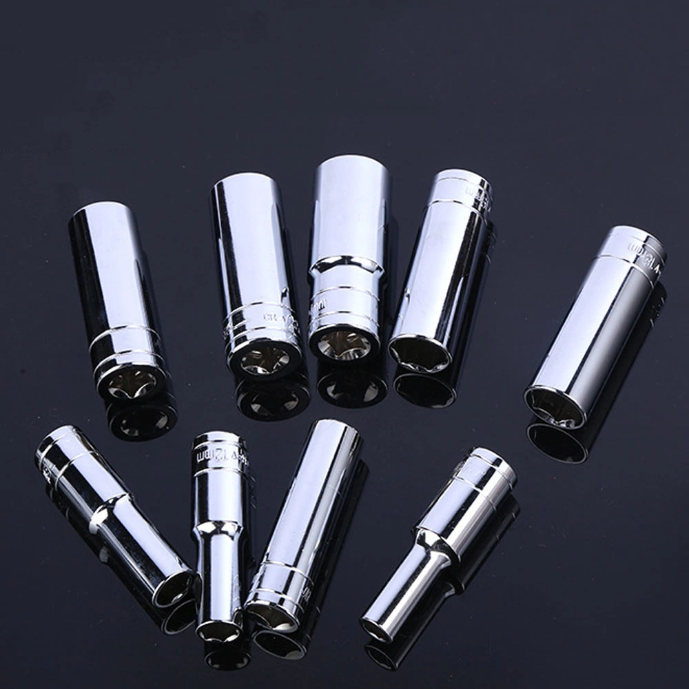 Chrome Vanadium Steel Half Mirror Hexagonal Socket Plum Blossom Mirror Extended Electric Wrench