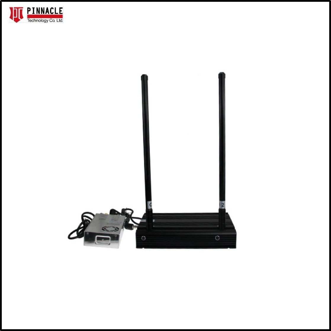 2-Escritorio Blue-Tooth antenas de alta potencia de señal WiFi Jammer para bloquear la 2.4G+5.8g