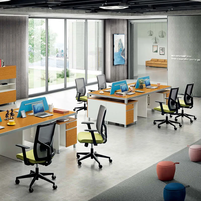 Professional Factory Workstation Desk Office Furniture Shape C