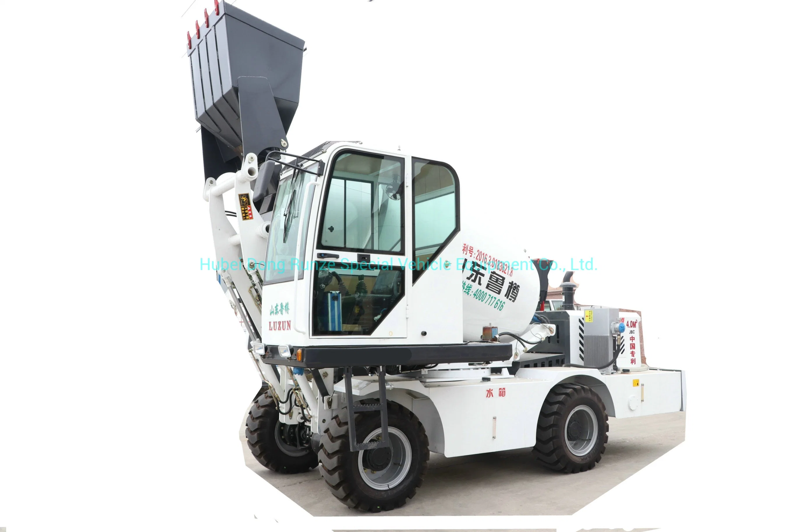 Self Loading Concrete Mixer 4m3 with Cab Rotating 180-270d and Air Conditioning (Electronic Sensors, Automatic weighing scale) EXW Wholesale/Supplier Price List