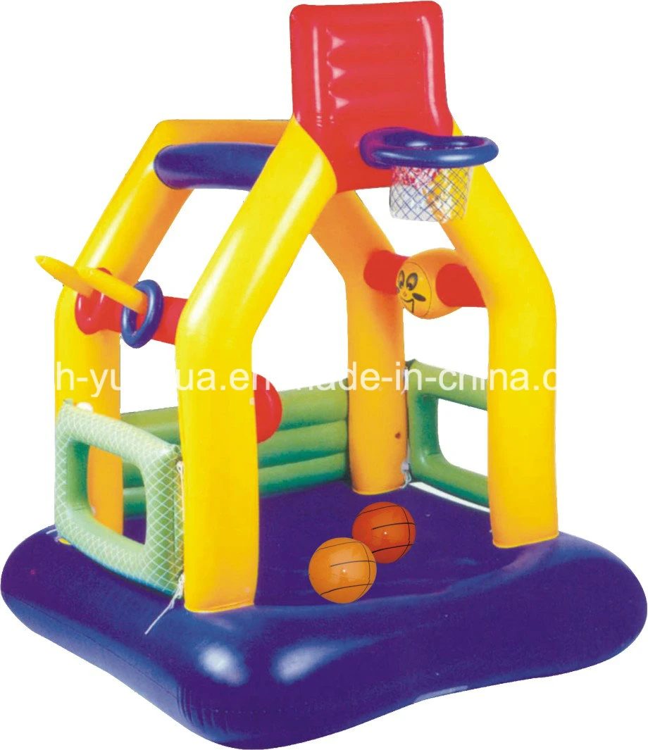 Inflatable Jumping Bouncer Castle with Basketball Shooting Play House Toy