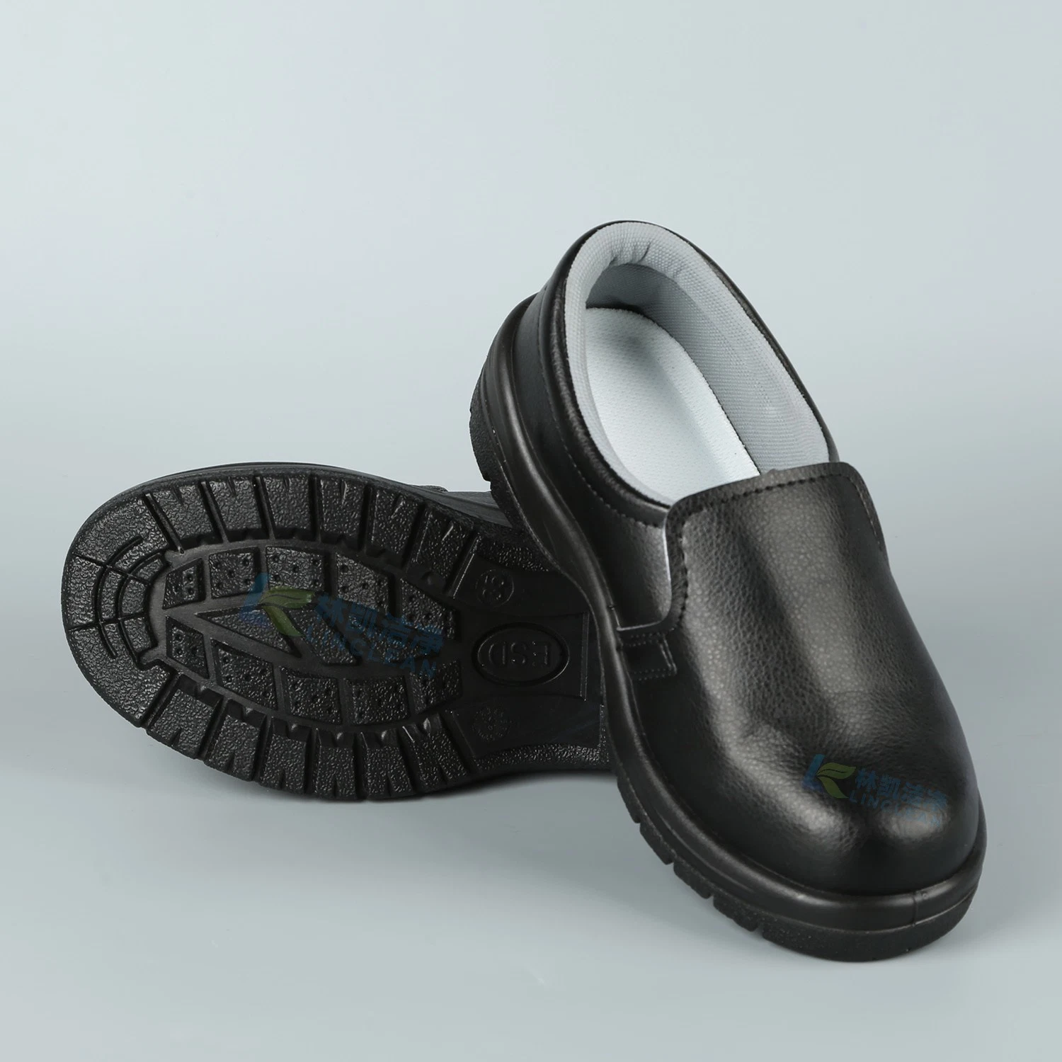Черный кожаный чехол ESD Обувь Нескользкие антистатическую обувь