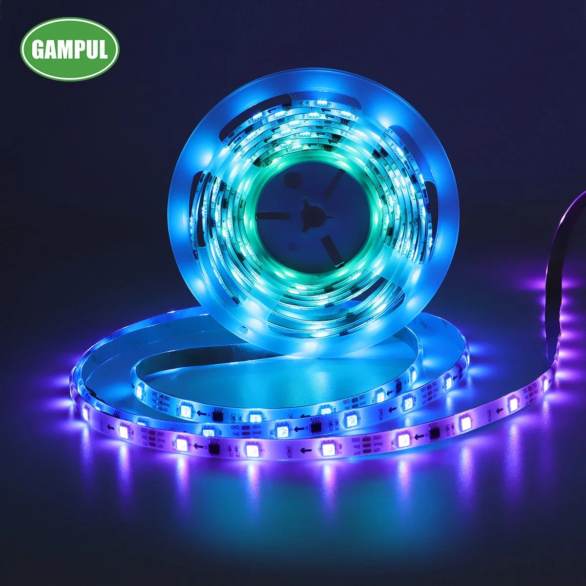 Venta caliente 3 en 1 Música inteligente Flexible SMD 5050 persiguiendo a TIRA DE LEDS RGB para decoraciones de Navidad