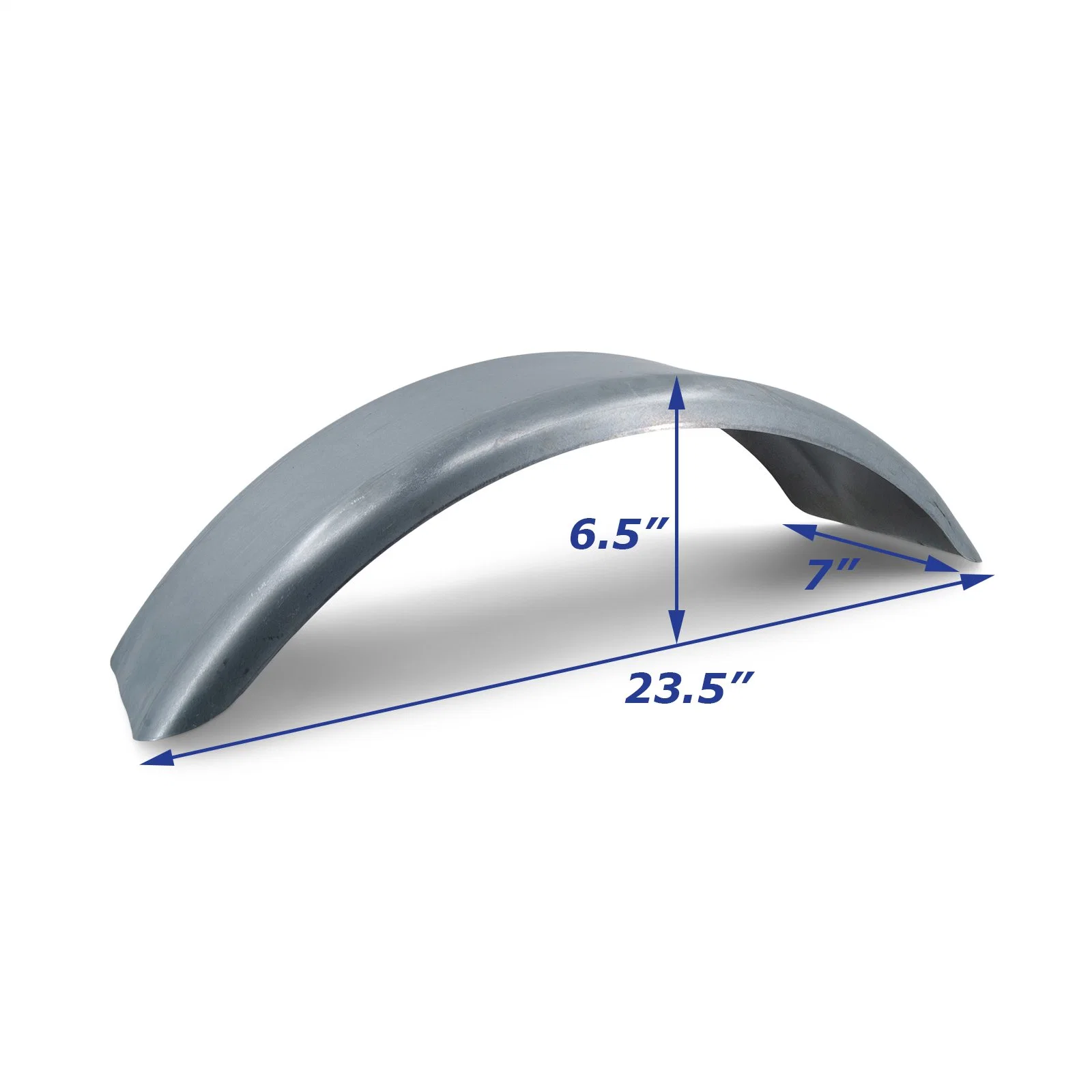 Certifié ce 7 x 23-1/2 x 6-1/2 pouces Nouveau galvanisé Aile de remorque de bateau à essieu simple