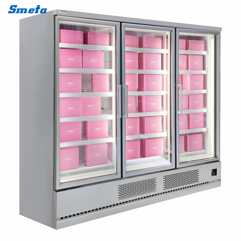 Transparent Blind Plugin Open Chiller Food Cooling Display 460L