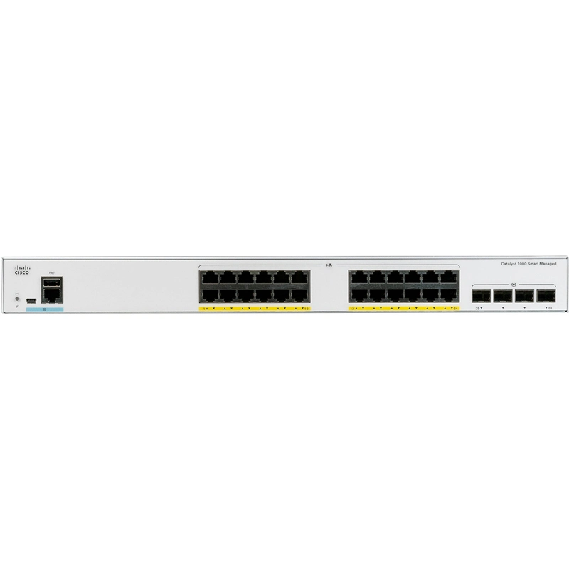 Сетевой коммутатор Cisco Catalyst серии 1000 C1000-24T-4X-L.