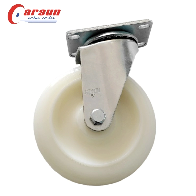 Cart Casters 3/4/5/6/8 Inch White Nylon Caster Wheels