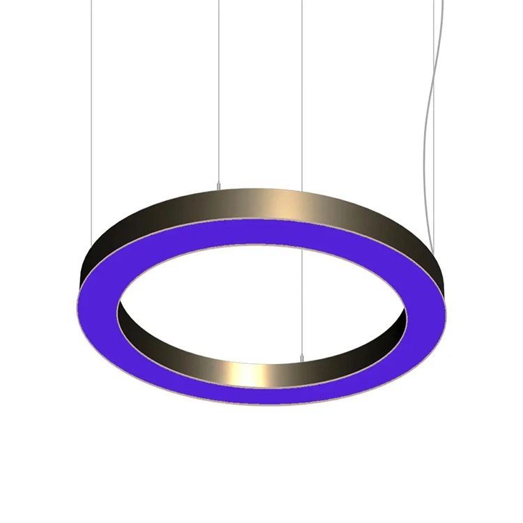 RGBW Aluminum Profile Fixtures Round Fancy Circular Chandelier Decorative LED Ring Pendant Lamp Circle LED Pendant Light