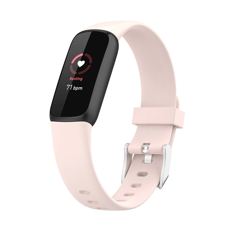 New Fashion Support Sports Stainless Steel Buckle Silicone Smart Watch Bands for Fitbit Luxe