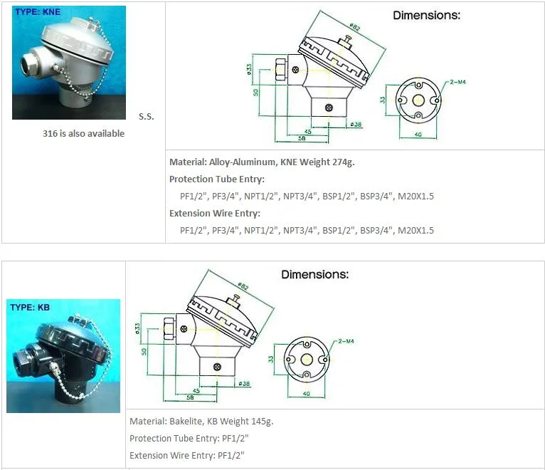 Thermocouple Head or Terminal Block