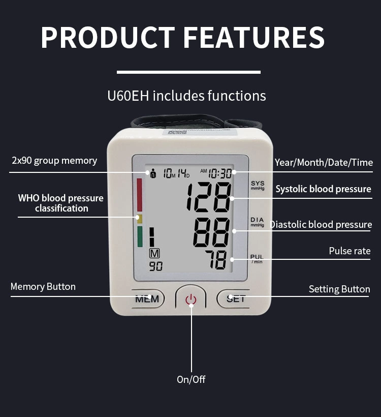 Grossista Monitor de pressão personalizado OEM Máquina OEM marca sangue de pulso Monitor de pressão