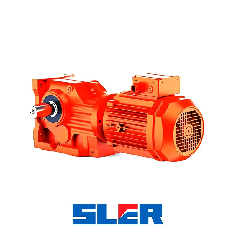 Sler Best Seller Helical-Bevel Geared Motor with Foot Mounted with Large Torque and Fast Output Speed