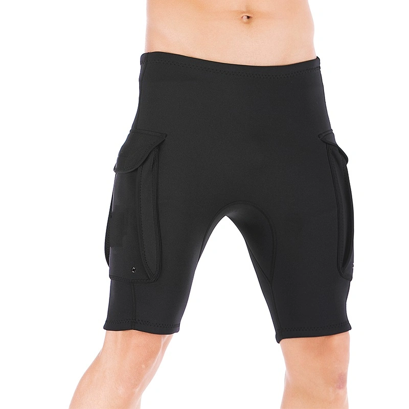 Le pantalon hommes Combinaisons de plongée Wetsuit pantalons en néoprène 3mm court avec des poches de pantalons