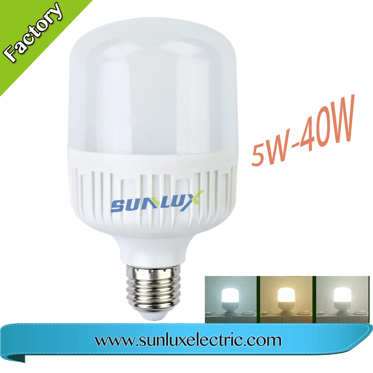 Lámpara de LED T80-155mm 20W 30W 40W 50W E27 B22 LED de alta potencia columna Bombilla de luz LED de forma de T