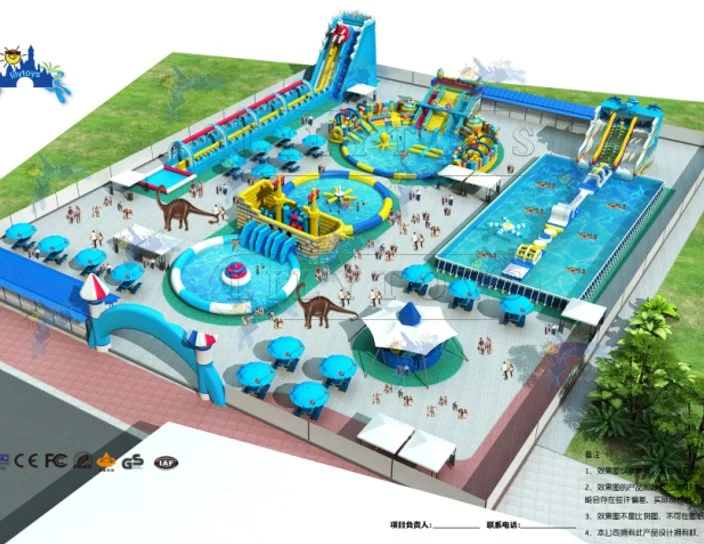 Parque acuático al aire libre Sala de juegos inflables inflables tierra Parque Acuático parque de atracciones de agua saltando Castillo con tobogán para los adultos