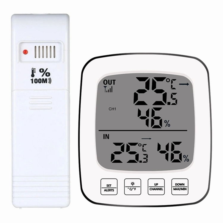 Wireless Room Hygrometer Thermometer with Touch Backlight for Home