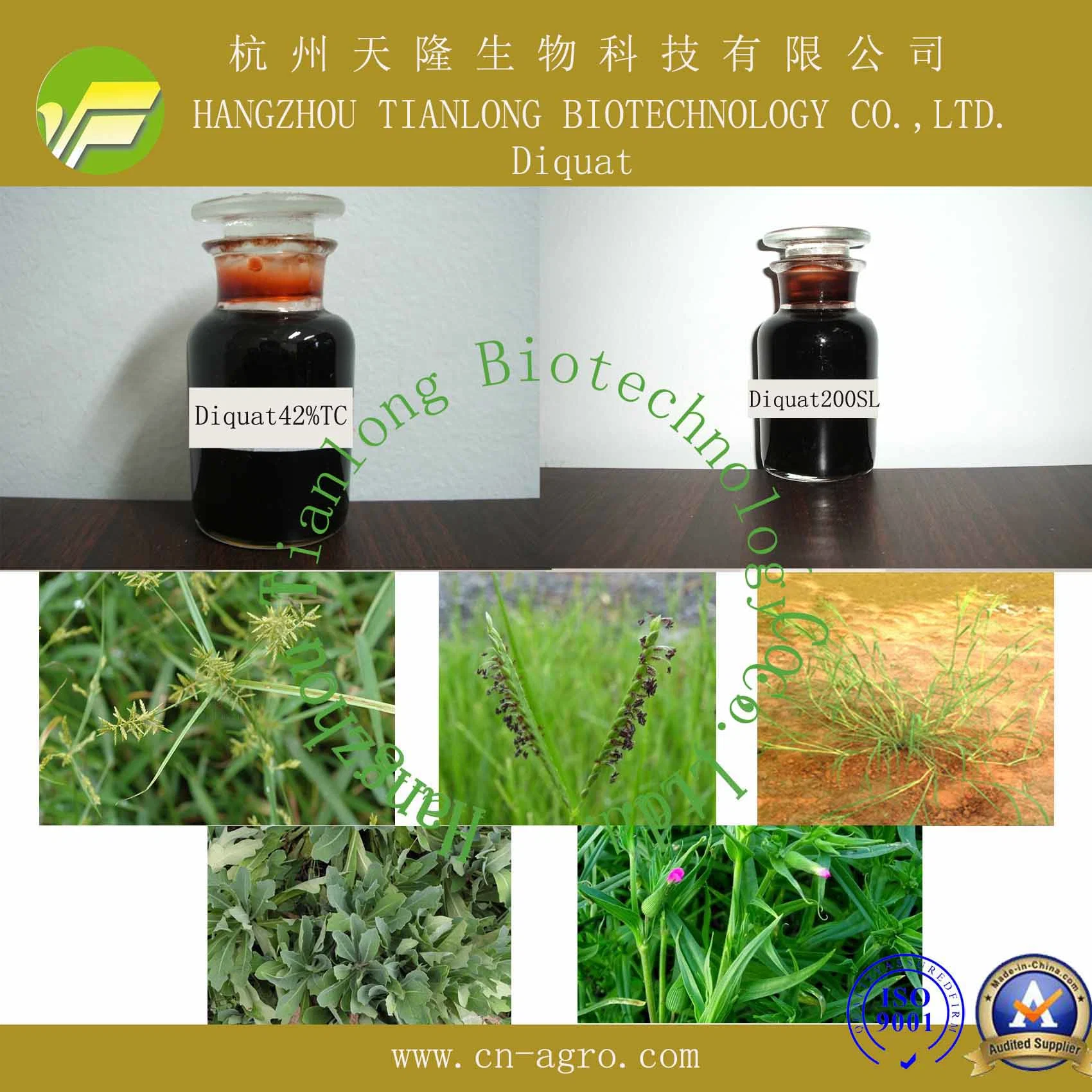 Herbicide Diquat Dibromide 40%TC CAS 85-00-7