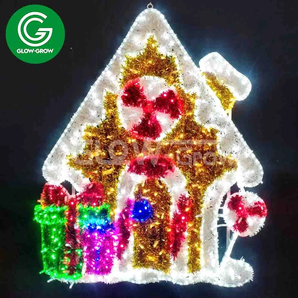 Fábrica de exterior Comercial LED Casa Motif Luz para Navidad Fiesta paisaje de boda Gran Ramadán Ornament Festival decoración