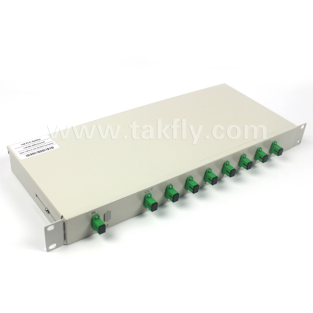 RoHS Compliant Gpon Epon Rack Mount Fiber Optic PLC Splitter