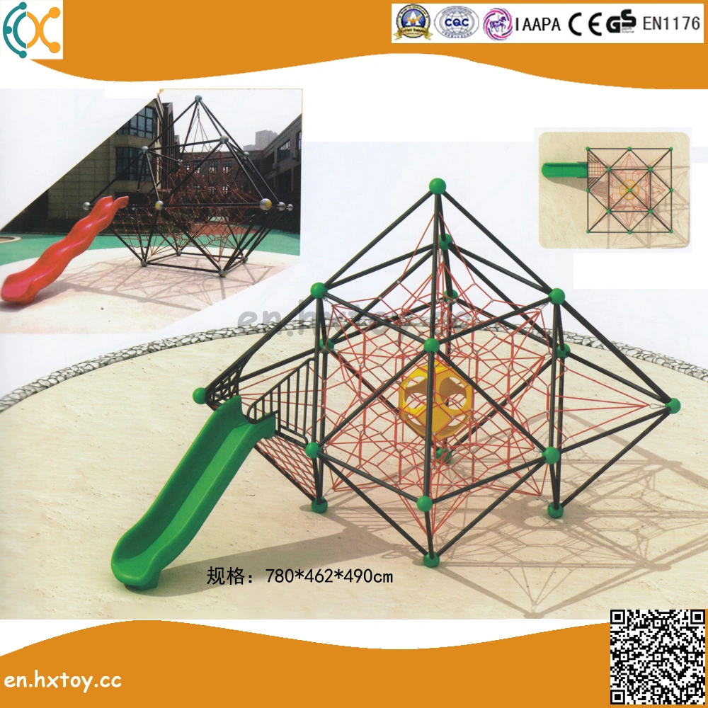 Children Outdoor Metal Climbing Structure with Slide