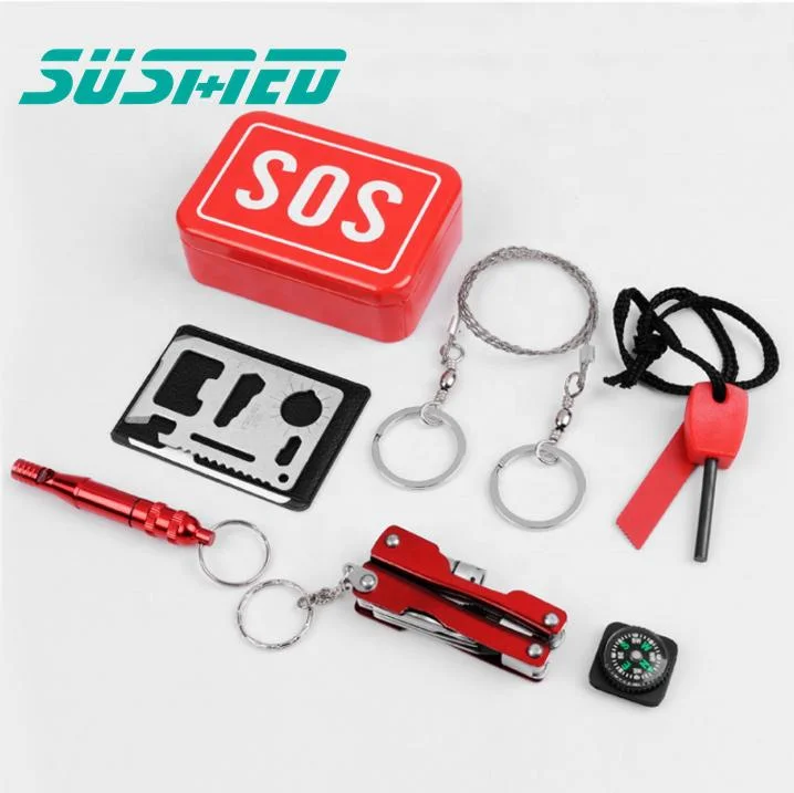 Mini kit d'outils de survie multifonction jeu de poches