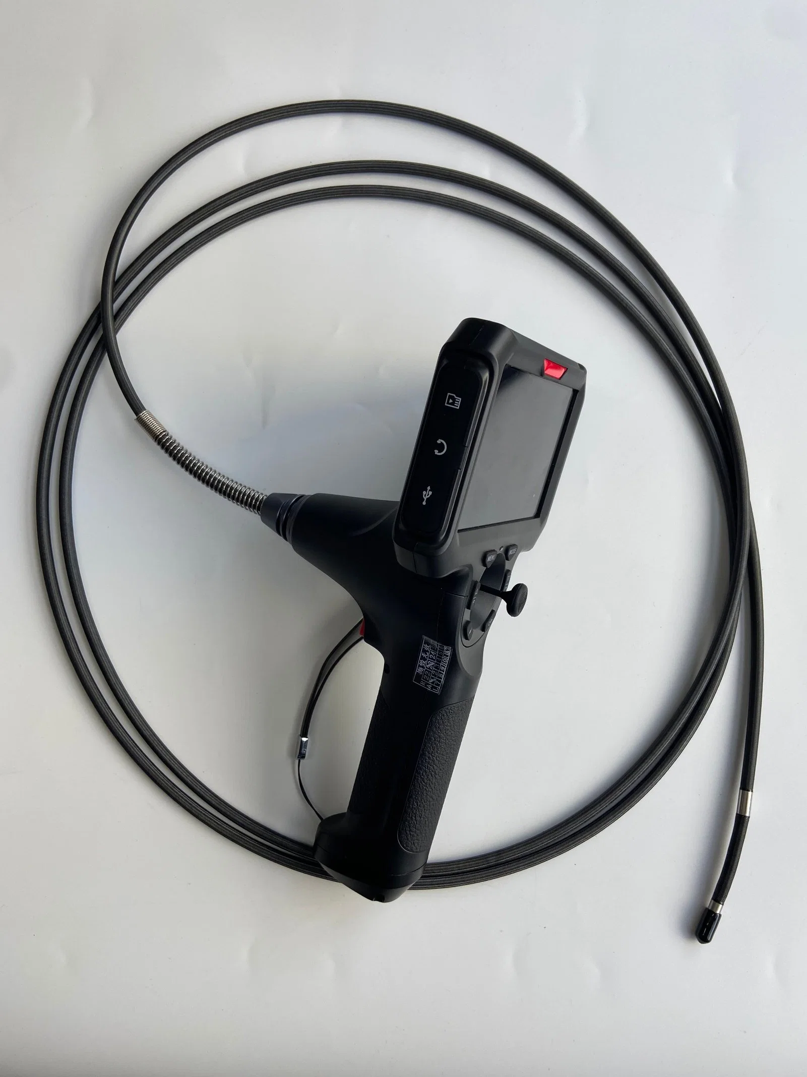 Flexible Videoscope Inspection Camera with 6.0mm Camera Lens, 2 Meters Cable Length, Joystick 360 Degrees, HD