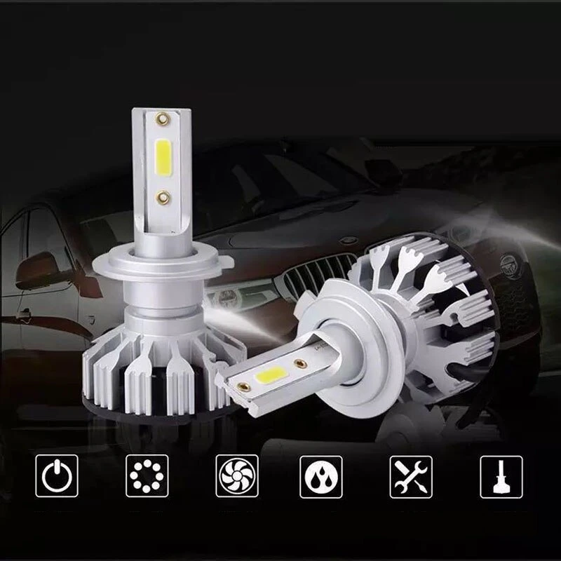 Road Safe High Power 12000lm LED Car Headlight H1h3h4h7h11 COB Chip LED Bulb 12V 9005 9006 Auto Lamps