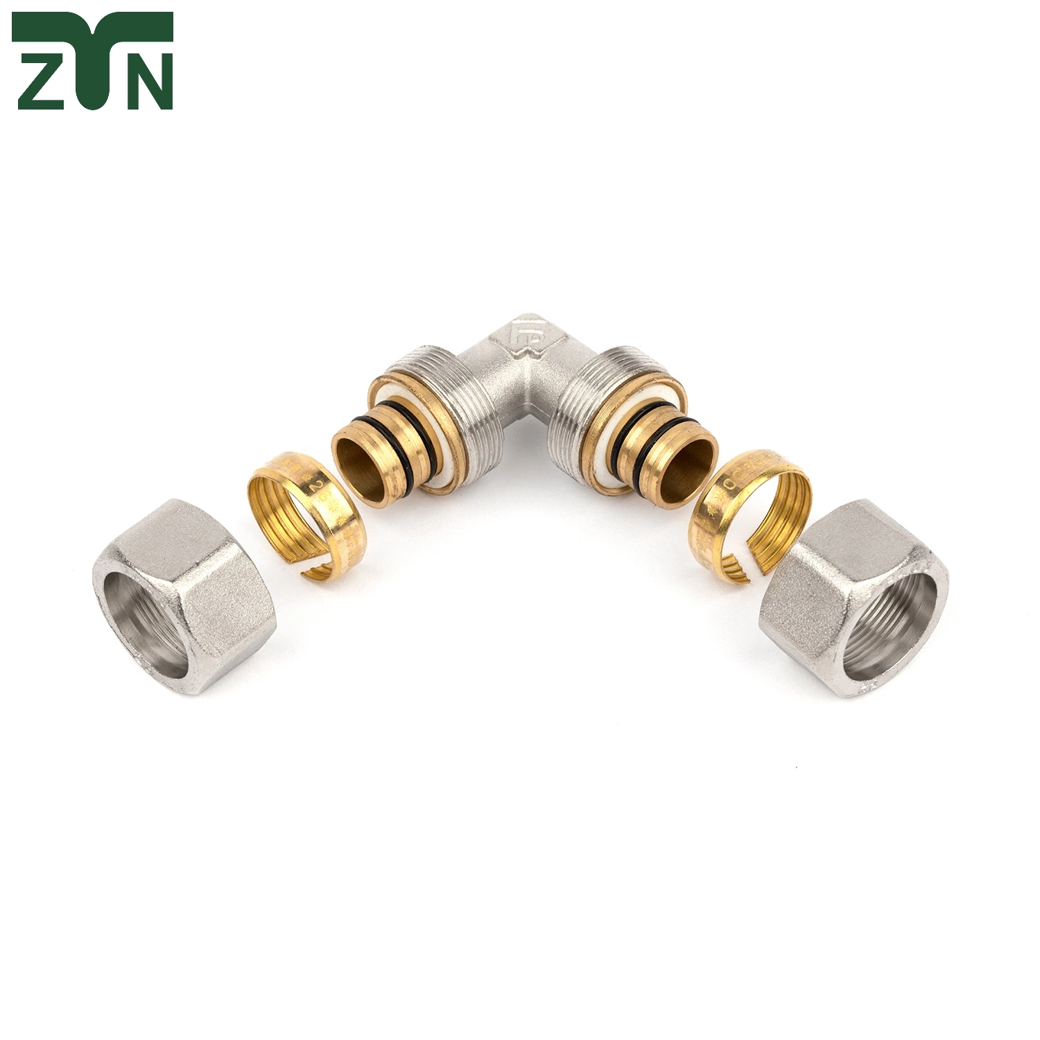 Male Coupler Plumbing Elbow Brass Compression Pipe Tube Fittings for Pex-Al-Pex Multilayer/Composite Pipes
