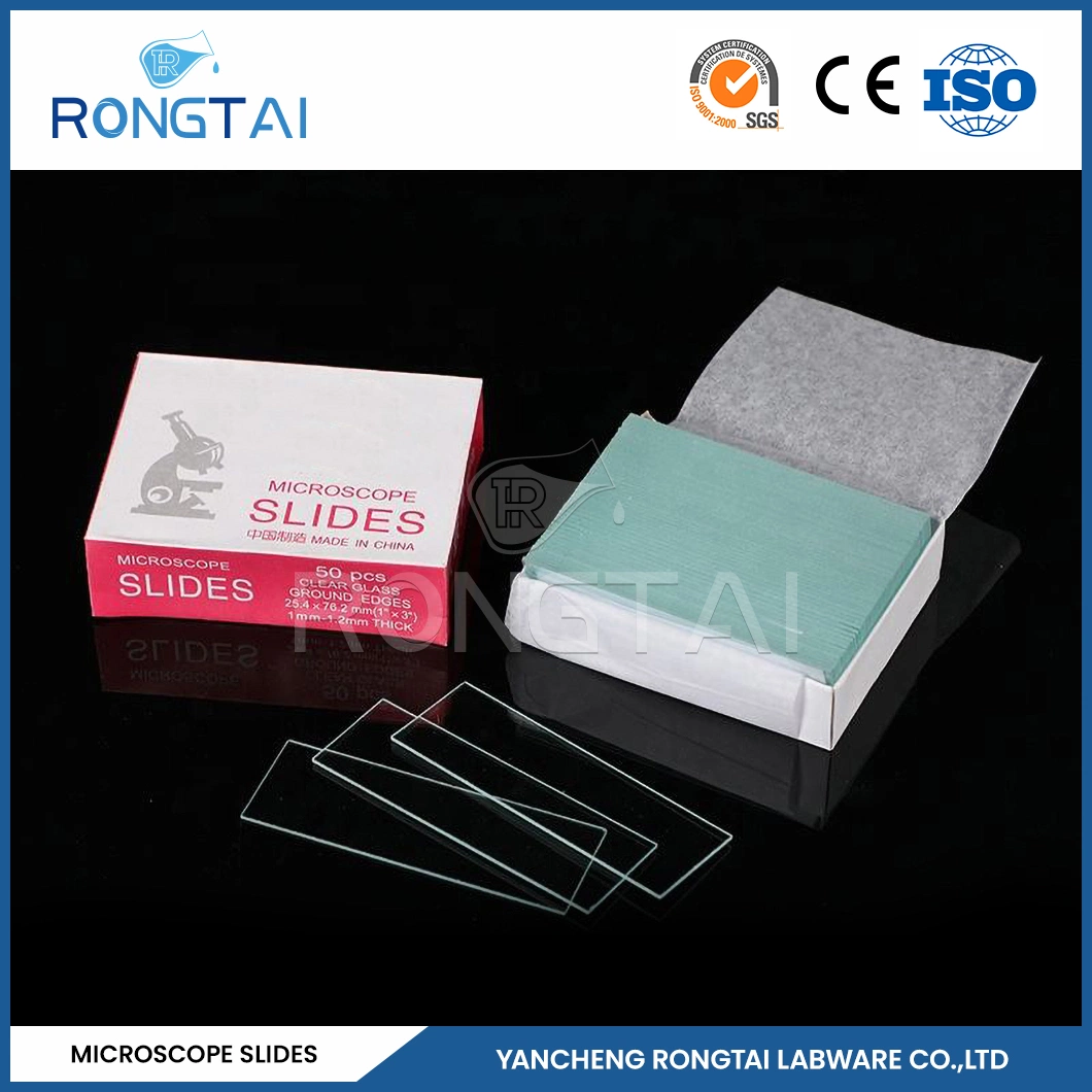 Rongtai Heat-Resistant Glassware Factory Neuron Microscope Slide China 7101 7102 7105 7107 7109 Zoology Microscope Slides