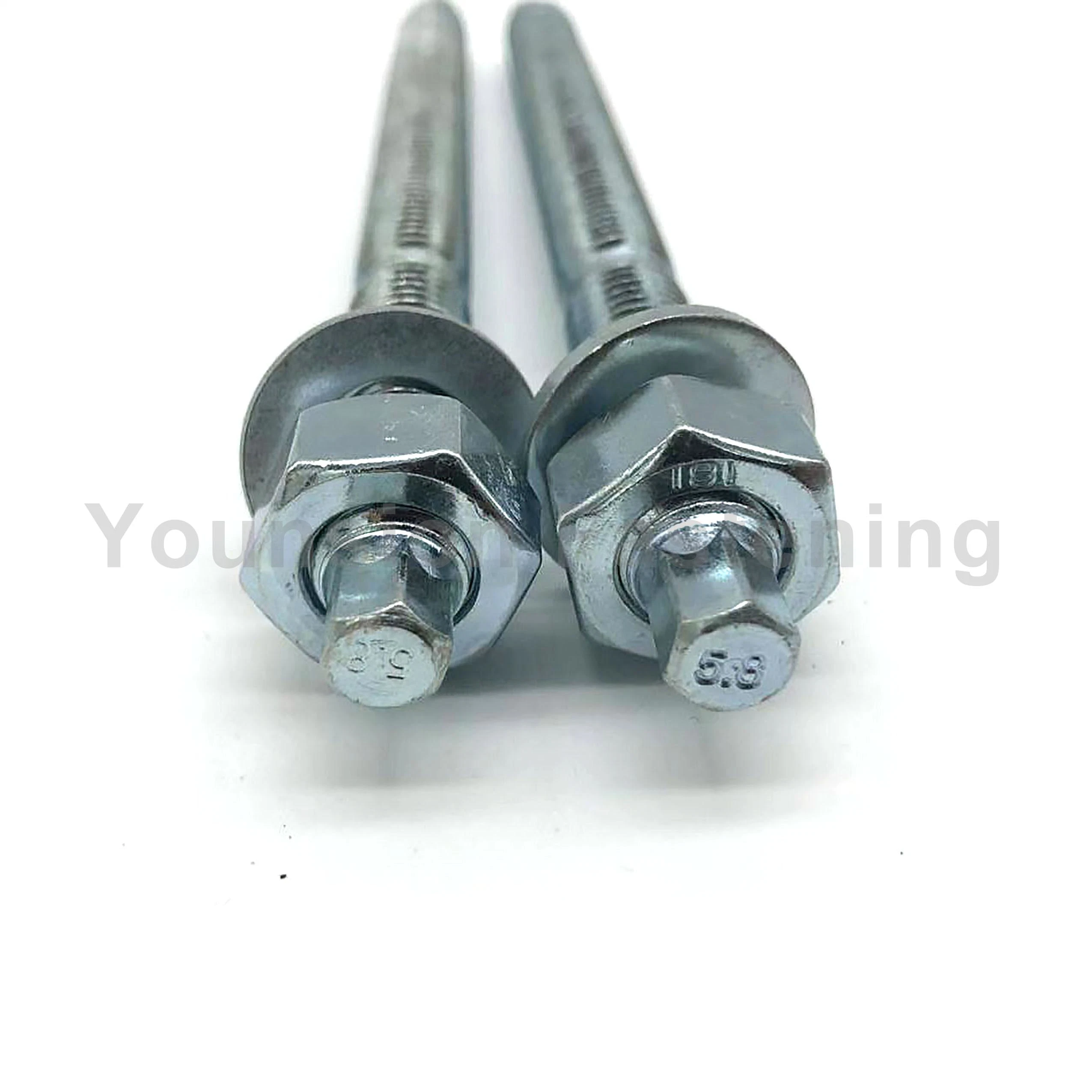 Galvanized Zinc Plated Chemical Anchor Bolt Stud Bolt Through Boltm8-M30, 3/8'---1-1/4'