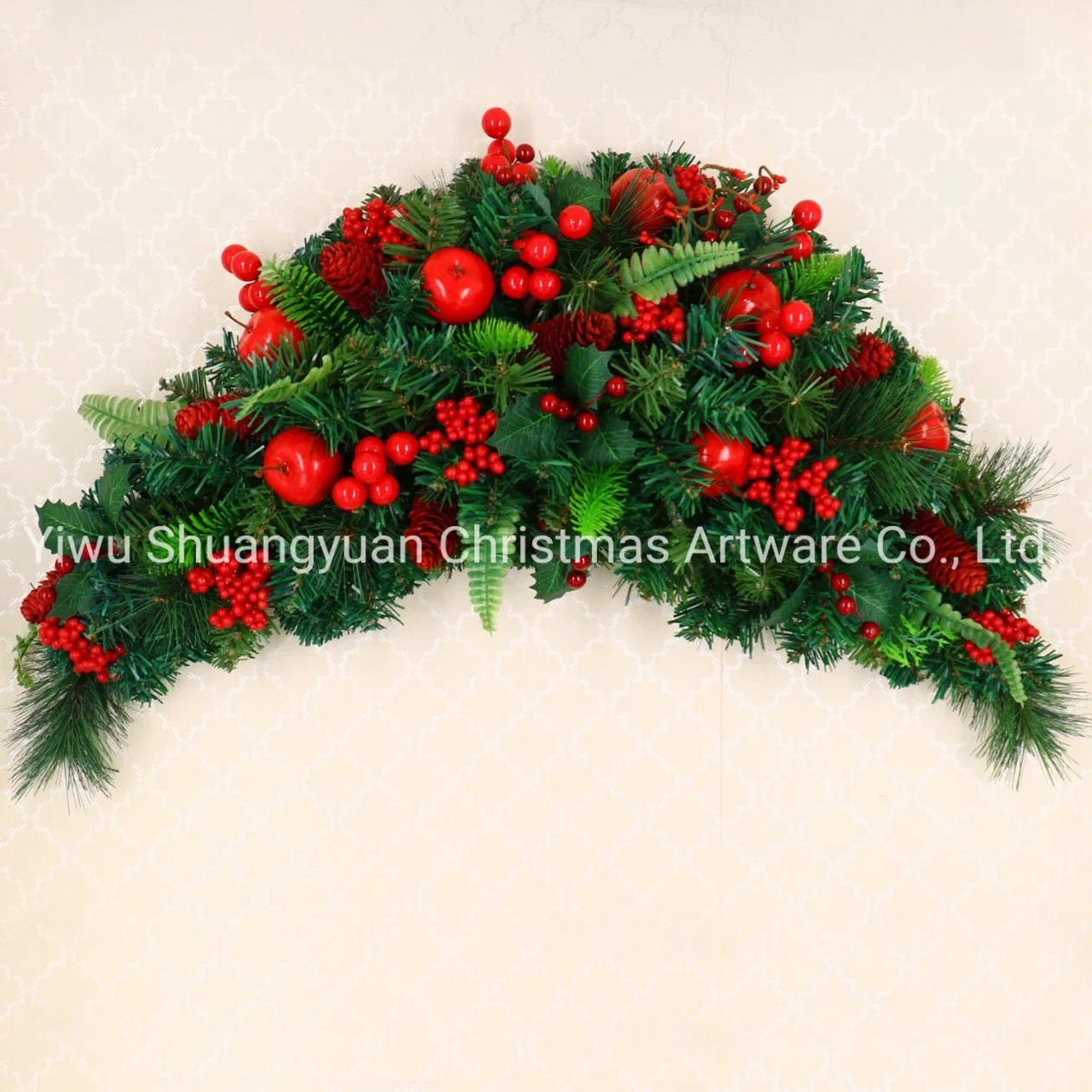 Christmas Wreath Garland Door Hanger Decorations for Home Outdoor 2021 New Year Xmas Decorating Supplies