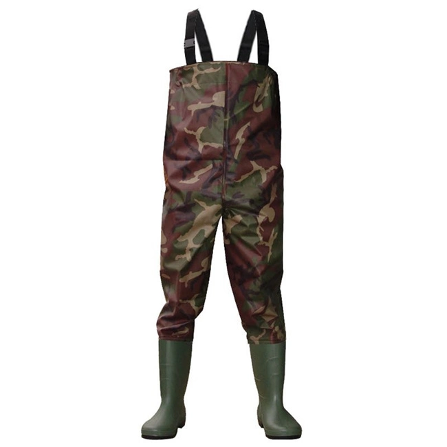 Equipo de pesca caucho hombres pecho Wader arroz plantar pantalones vadear Pantalones