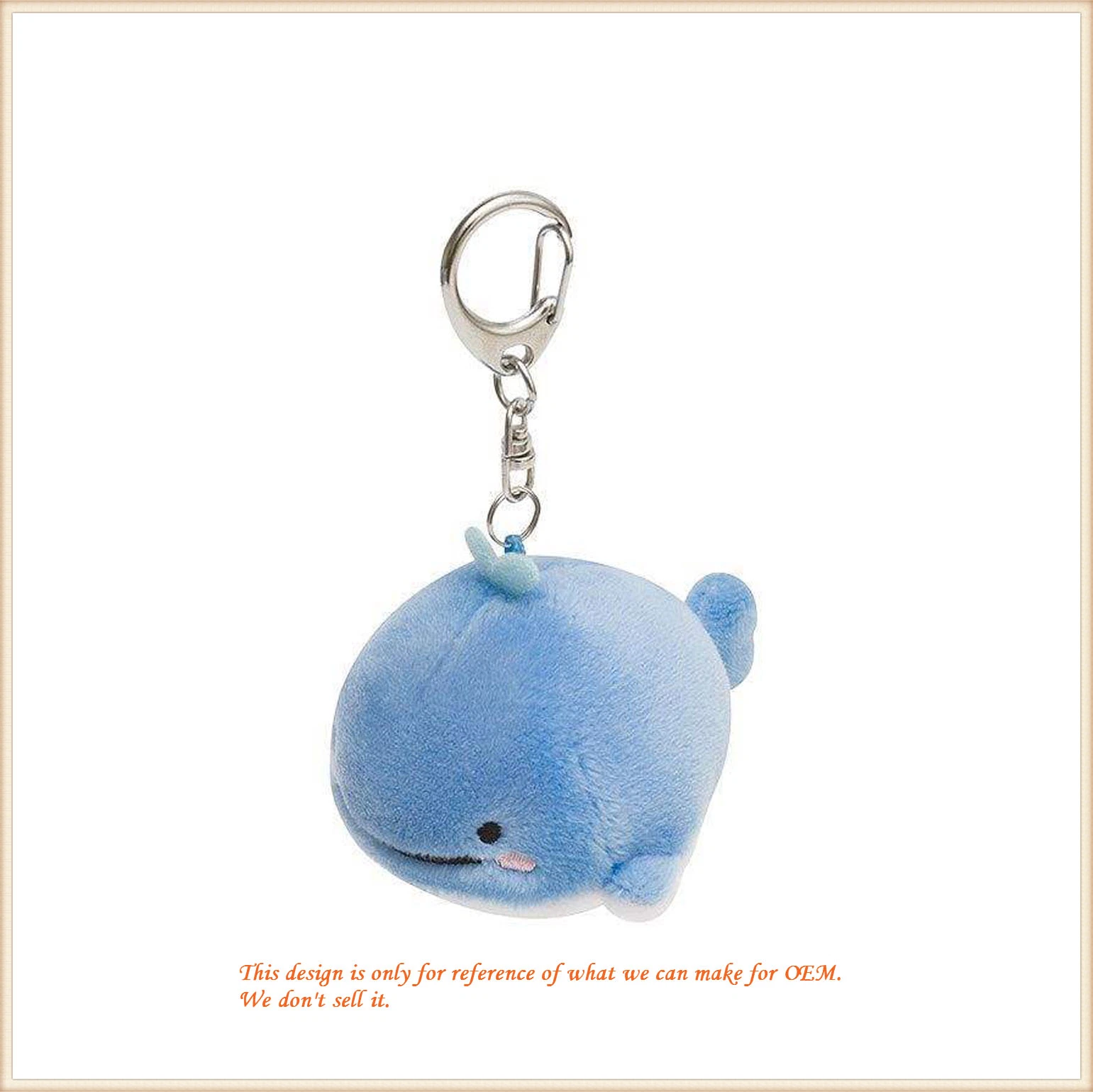 Lovely Plush Toys of Blue Dolphin with Hat Key Chain/ Customized Plush Toys/ OEM ODM Plush Toys