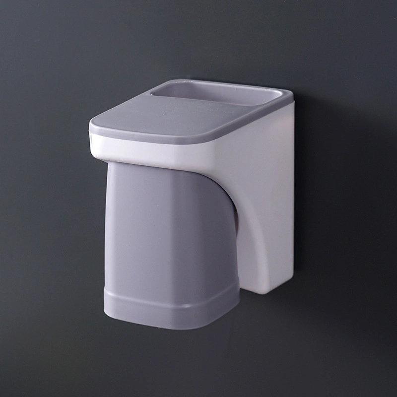 Wc Casal titular de sucção Magnético Dental Ware Hole-Free Wall-Mounted bochechos com escova Cup Definido