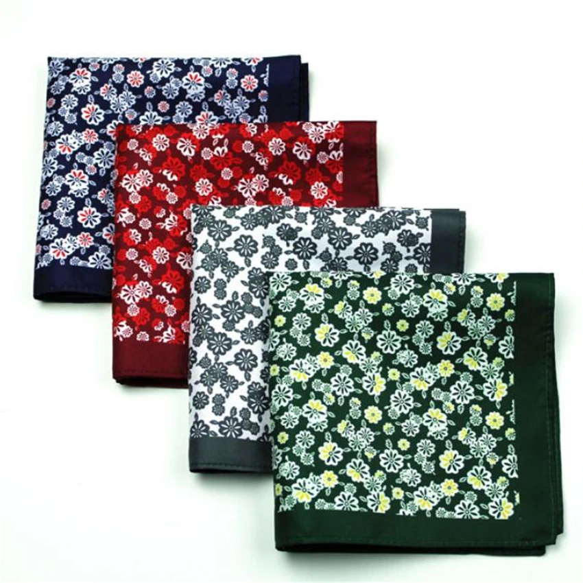 Handkerchief Embroidered Cotton Fabric Handkerchief Silk Printed