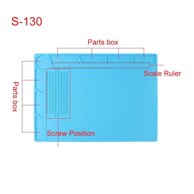 S-130 Новый антистатический силиконовый коврик для пайки силиконовый электронный ремонтный коврик Термостойкий