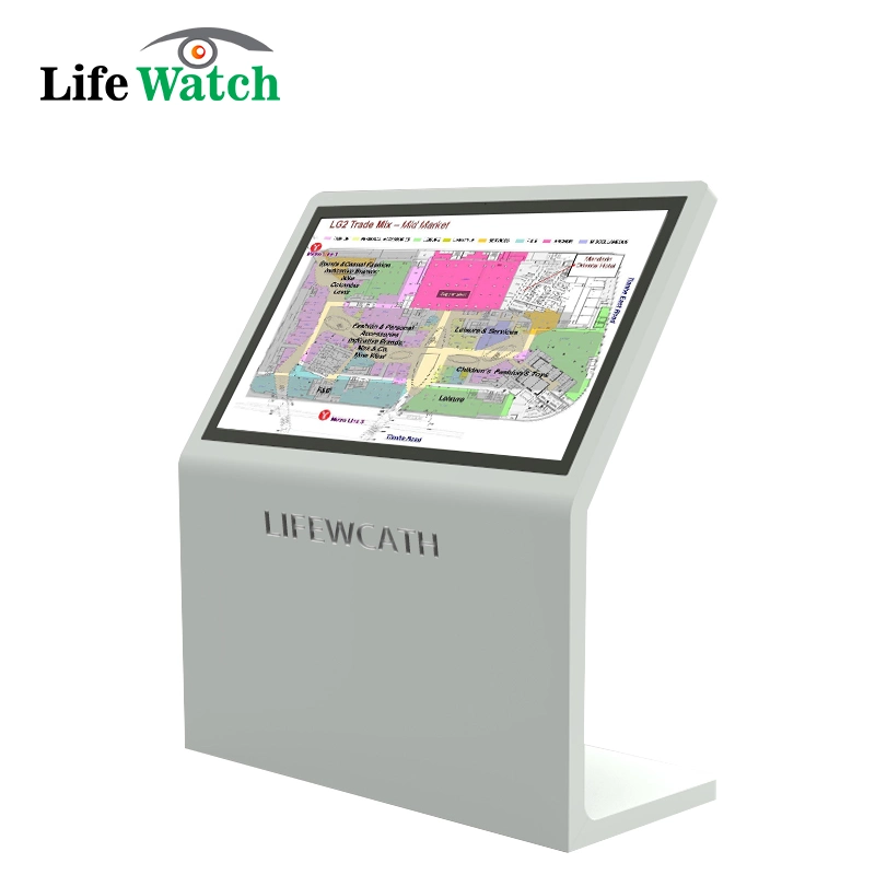 55-Inch Indoor Information Searching Query Interactive LCD Kiosk Totem Display Digital Signage Wayfinding Touch Screen Commercial LCD Display Kiosk