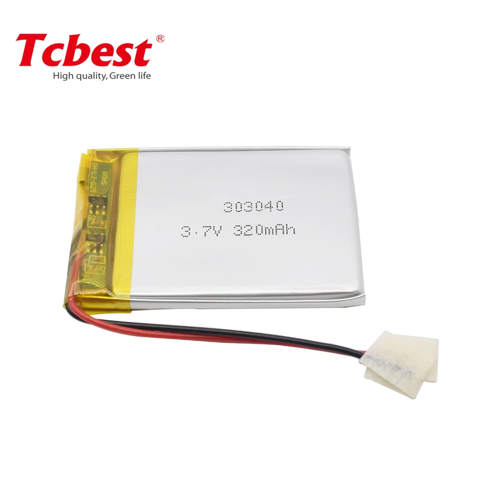 Tc303040 Li-Po de 3.7V 320mAh batería de polímero de litio con aviones no tripulados para E-Bike y helicópteros de Quadcopter