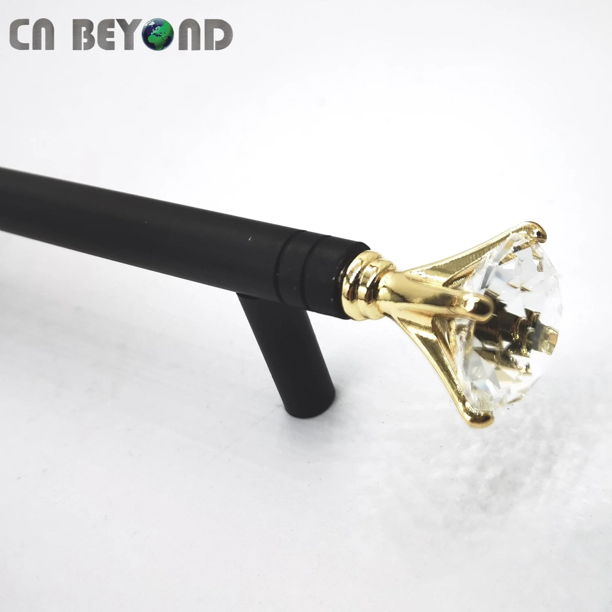 Fashion Crystal Design Zinc Alloy T Bar Door Window Kitchen Cabinet Pull