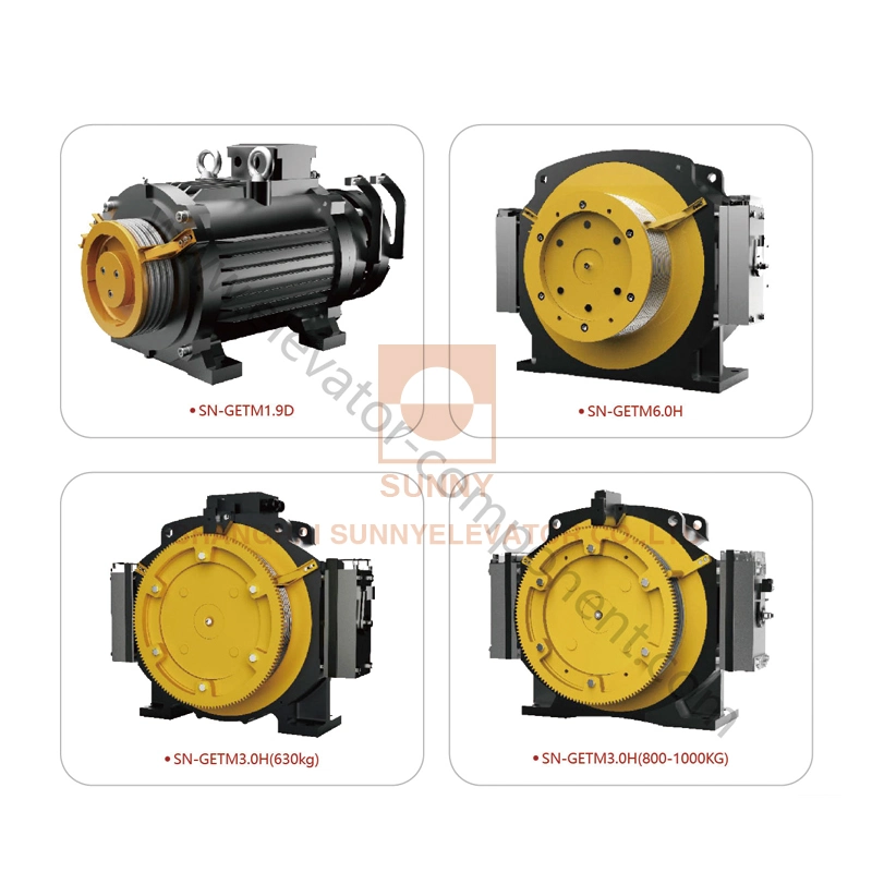 Load 1000~2250kg Geatless Traction Machine with Permanent Magnet Synchronous