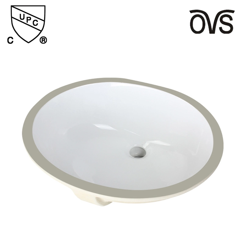 Undermount Trough Ada Bathroom Sink White Environmental Ceramic Oval Basin