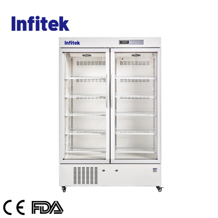 Infitek Double Door Laboratory Pharmacy Medical Refrigerator 2~8 Degree Vaccine Refrigerator