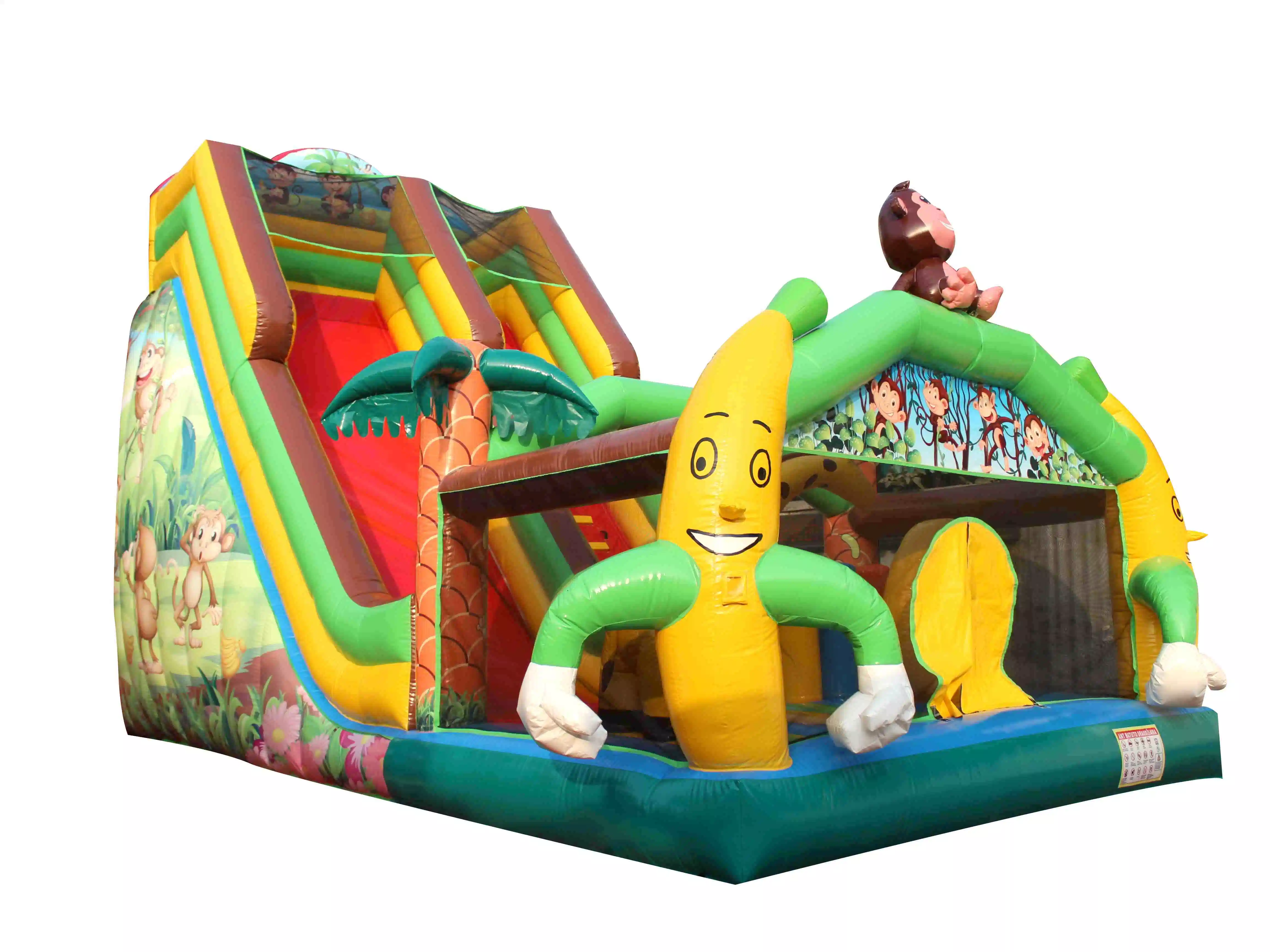 Forest Slide Bounce Castle Obstacle Air Jumper Inflatable Dry Slide Obstacle Amusement Park Inflatable Slide