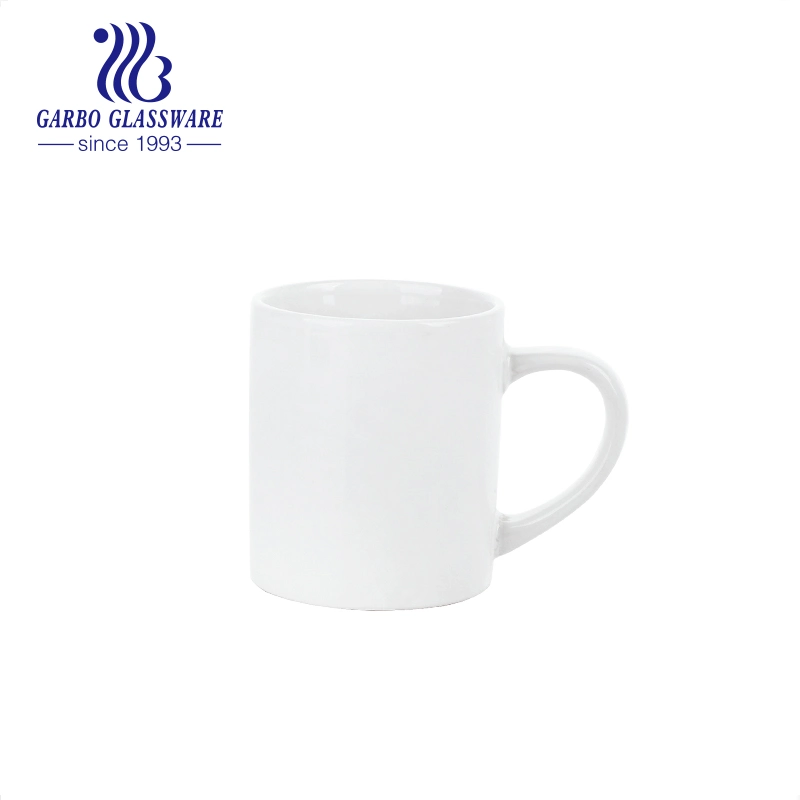 Nordic Pure Color 2021 Trend DIY White Sublimation Ceramic Cheap 12oz Coffee Mug Personalized Gift Box and with Logo Glaze Painting