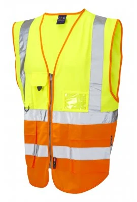 Two Tone Sleeveless High Visibility Wholes CE Warning Traffic Reflective Safety Vest