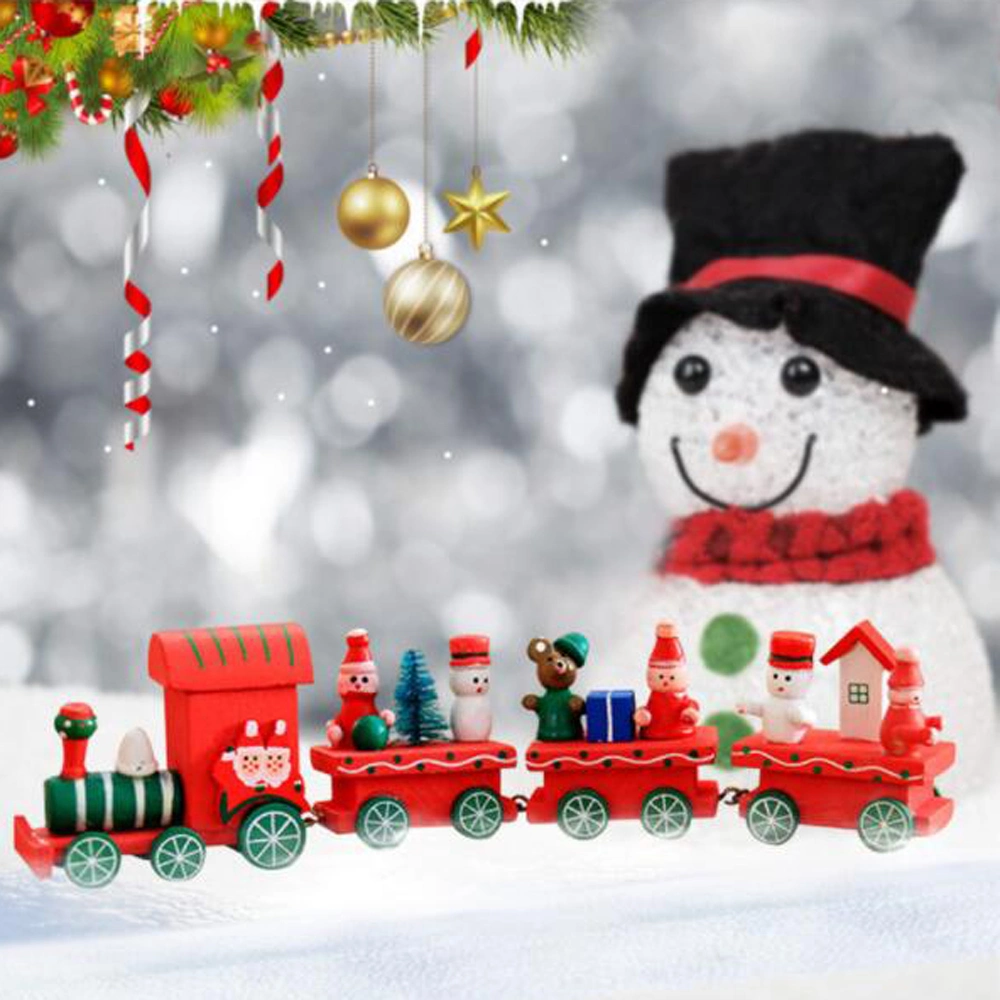 Tren de juguete de madera Navidad regalos de Navidad decoración regalo Mini Mesa